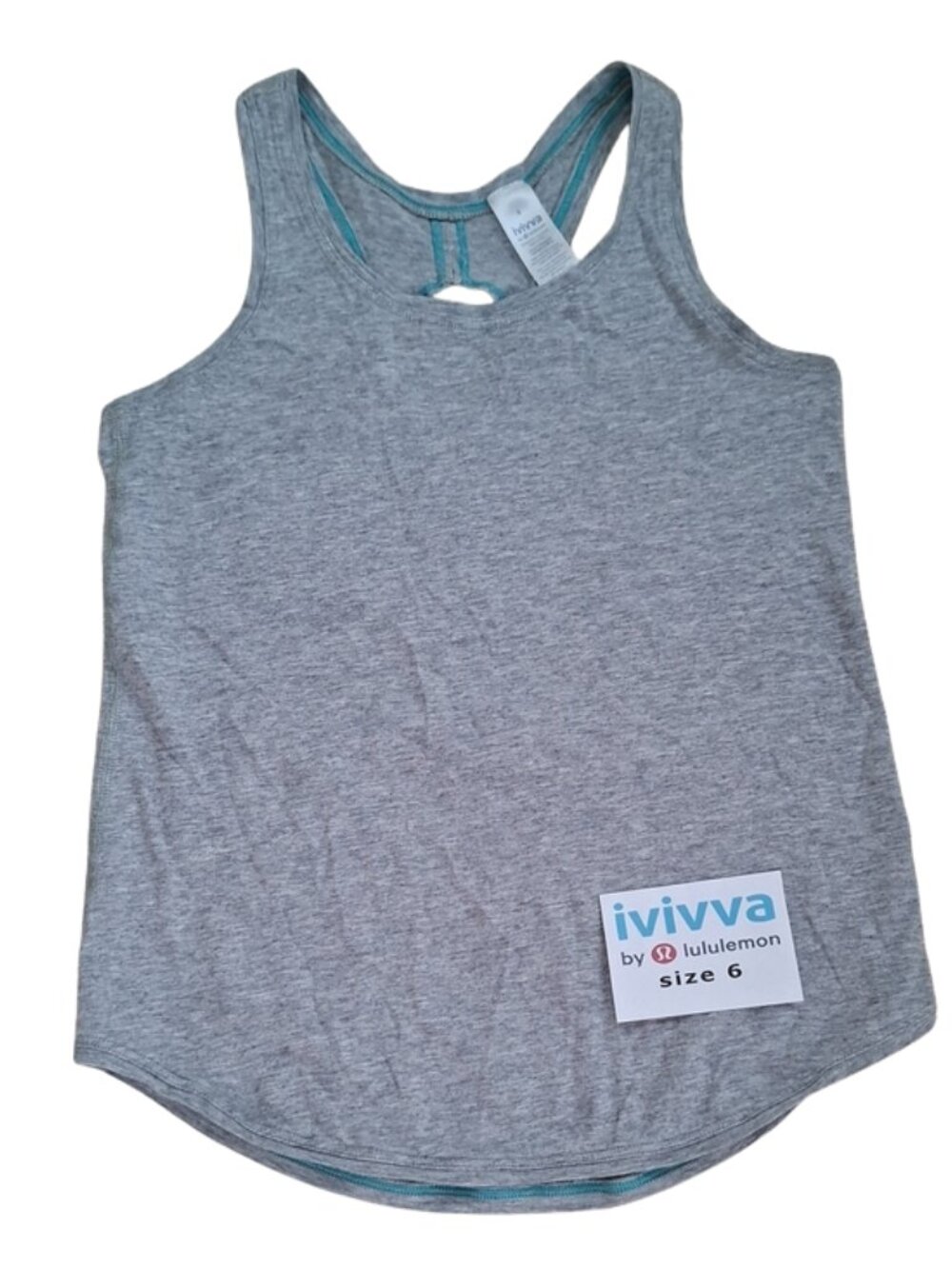 Ivivva by Lululemon🍋Happy Livin' Tank Gray Heather Racerback size 6